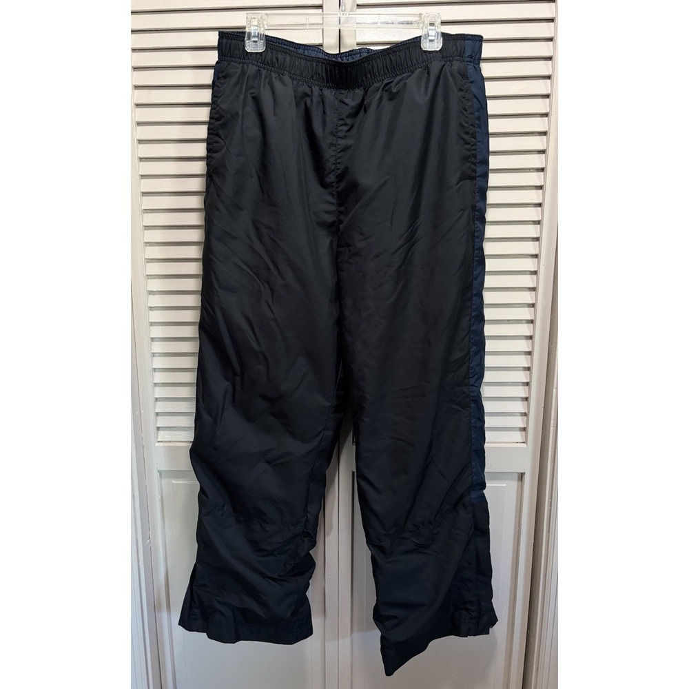 Old Navy Black/Navy Athletic Pants‎ Size Large Elastic Waist Ankle Zip Pockets